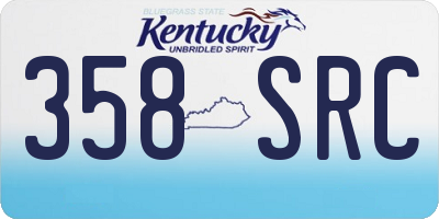 KY license plate 358SRC
