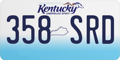 KY license plate 358SRD