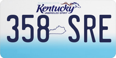 KY license plate 358SRE
