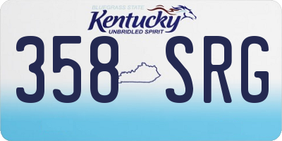 KY license plate 358SRG