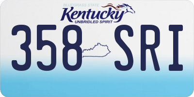 KY license plate 358SRI
