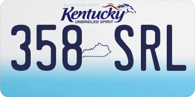 KY license plate 358SRL