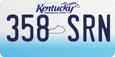 KY license plate 358SRN