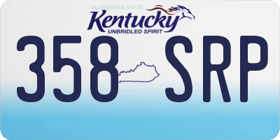 KY license plate 358SRP