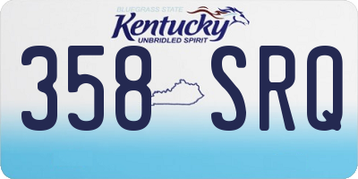 KY license plate 358SRQ