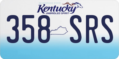 KY license plate 358SRS