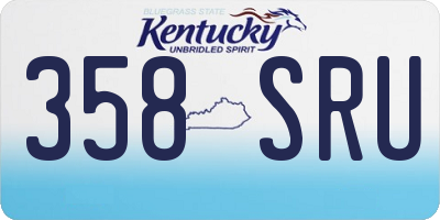 KY license plate 358SRU