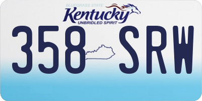 KY license plate 358SRW