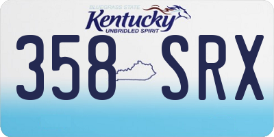 KY license plate 358SRX