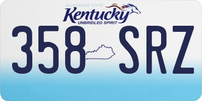 KY license plate 358SRZ