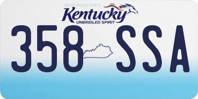KY license plate 358SSA