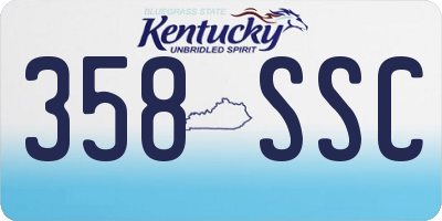 KY license plate 358SSC