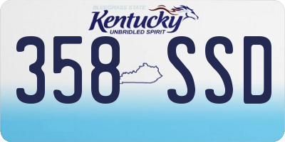 KY license plate 358SSD