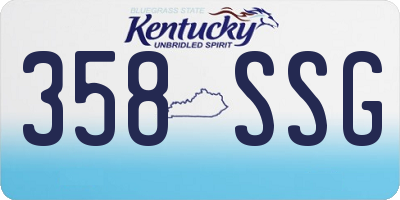 KY license plate 358SSG