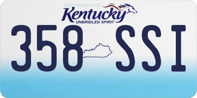KY license plate 358SSI