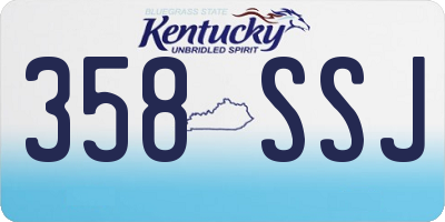 KY license plate 358SSJ