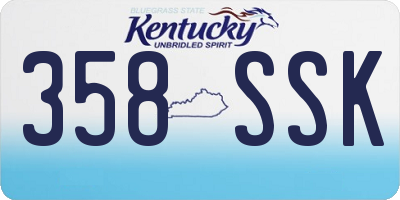 KY license plate 358SSK