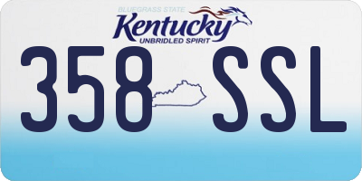 KY license plate 358SSL