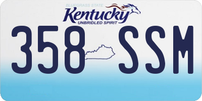 KY license plate 358SSM
