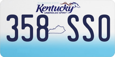 KY license plate 358SSO