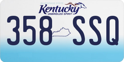 KY license plate 358SSQ