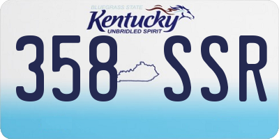 KY license plate 358SSR