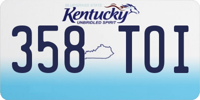 KY license plate 358TOI