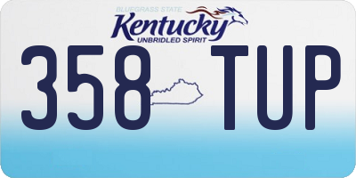 KY license plate 358TUP