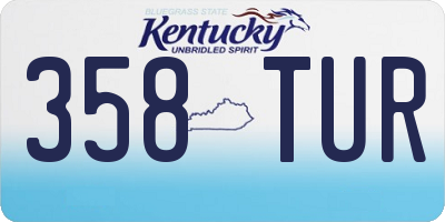 KY license plate 358TUR