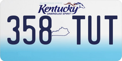 KY license plate 358TUT