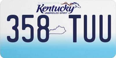 KY license plate 358TUU