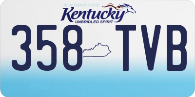 KY license plate 358TVB