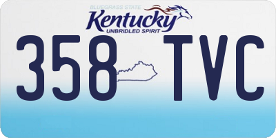 KY license plate 358TVC