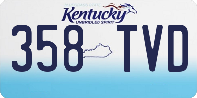 KY license plate 358TVD