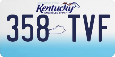 KY license plate 358TVF