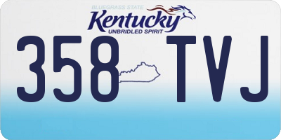 KY license plate 358TVJ