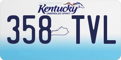 KY license plate 358TVL