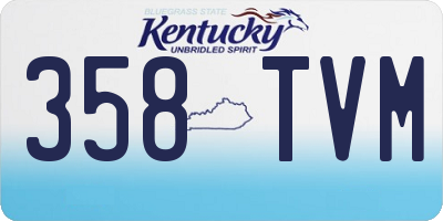 KY license plate 358TVM