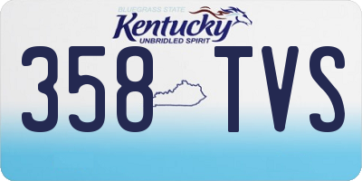 KY license plate 358TVS