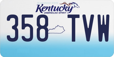KY license plate 358TVW