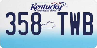KY license plate 358TWB