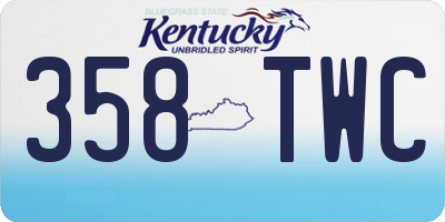 KY license plate 358TWC