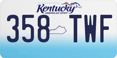 KY license plate 358TWF