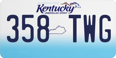 KY license plate 358TWG