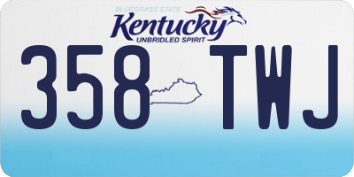 KY license plate 358TWJ