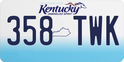 KY license plate 358TWK