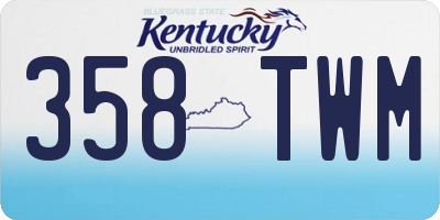 KY license plate 358TWM