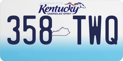 KY license plate 358TWQ