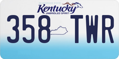 KY license plate 358TWR