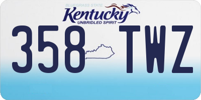 KY license plate 358TWZ